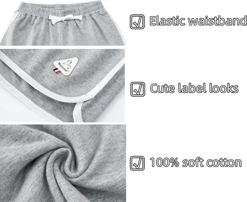 Miniatura 2 de Rolanko Pantalones cortos activos de delfín para niñas, paquete de 3 unidades, ciclismo, correr, verano, playa, atletismo, deportes, 4-14 años
