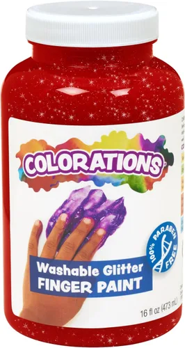 Miniatura 11 de Colorations Pinturas lavables para dedos, 16 fl oz, blancas, no tóxicas, cremosas, vibrantes, pintura para niños, manualidades, pasatiempos, Blanco