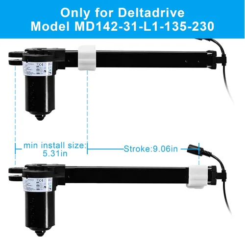 Miniatura 2 de Fromann 452599 Modelo MD142-31-L1-135-230 para sillas elevadoras reclinables eléctricas Reemplazo del actuador del motor