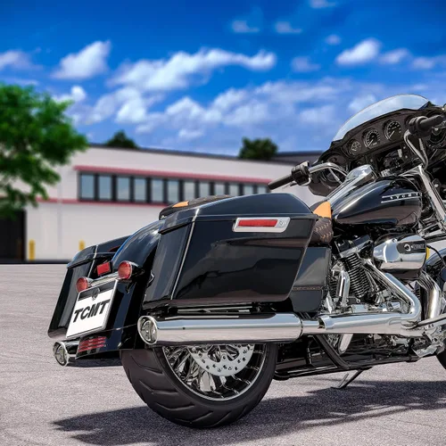 Miniatura 3 de TCMT Alforjas duras de 6 x 9 pulgadas, tapas y forros para bocina, inserto de alfombra para Harley 2014-2024 Touring Road King Road Glide Street