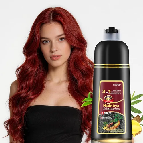 Miniatura 14 de leorx Champú de tinte para el cabello, 3 En 1 Color Miel Claro Champú Tinte para el Cabello Para Refrescar el Cabello Instantáneo Champú Para Light