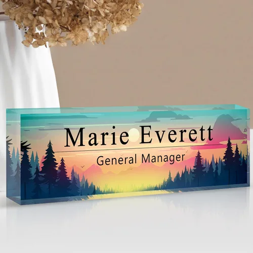 Miniatura 38 de Placa de nombre personalizada para escritorio Placa de nombre de escritorio personalizada Regalos personalizados de agradecimiento para jefe