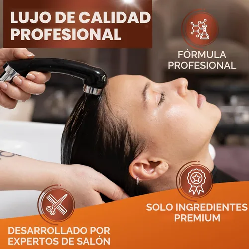 Miniatura 6 de Juego de champú y acondicionador de aceite de argán marroquí - Sin sulfatos, cuidado hidratante antifrizz para mujeres - Tratamiento hidratante