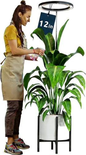 Miniatura 9 de Luces de cultivo de 10 pulgadas para plantas de interior de espectro completo, 160 luces LED grandes para plantas de interior, lámpara de cultivo