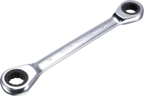Miniatura 8 de uxcell Llave de trinquete de extremo de caja doble (0.394 in x 0.433 in) métrica 72 dientes 12 puntas llave de trinquete herramientas CR-V