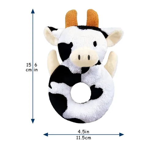 Miniatura 2 de Juguete suave de sonajero de vaca bebé, ganado lechero de felpa para bebés, juguete de peluche fácil de agarrar, regalos para recién nacidos, bebés