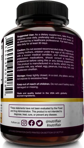 Miniatura 6 de NutriFlair Péptidos de colágeno múltiple de 2250 mg, tipo I, II, III, V, X, suplementos de colágeno complejo en polvo para mujeres y hombres