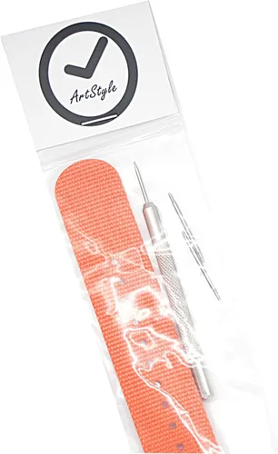Miniatura 39 de ArtStyle Correa de reloj con correa de nailon de calidad de 0.069 pulgadas de grosor y hebilla cepillada resistente