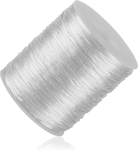 Miniatura 8 de Cuerda de nylon rojo de 1 mm - 100 yardas de hilo trenzado para hacer pulseras, hilo de nylon para collares de joyería con cuentas de arcilla