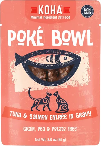 Miniatura 12 de KOHA Pet Food Poké Bowl - Paquete variado de comida húmeda para gatos en salsa, 5 sabores, combinaciones de atún de salmón, pollo, pato, camarones