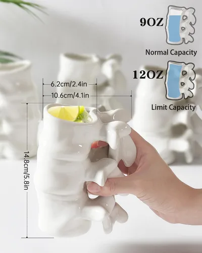 Miniatura 2 de Taza de Café Divertida, Lindas Tazas de Café de Cerámica, Tazas de Café de Cerámica Grandes y Novedosas, Tazas de Café Blancas de 12oz, Regalos