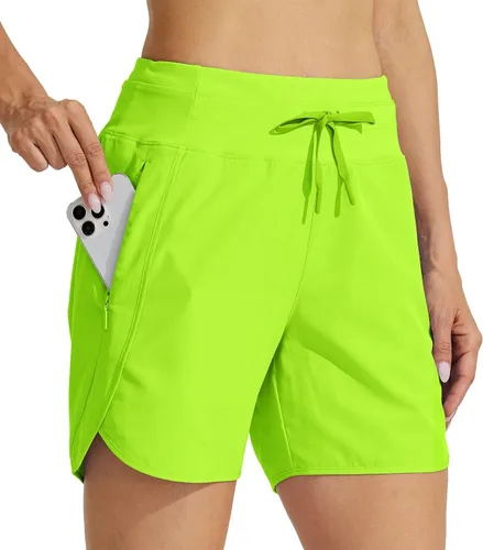 Miniatura 18 de Willit - Pantalones cortos deportivos de mujer para correr, 5 pulgadas, de secado rápido, para entrenamiento, senderismo, cintura alta, activos
