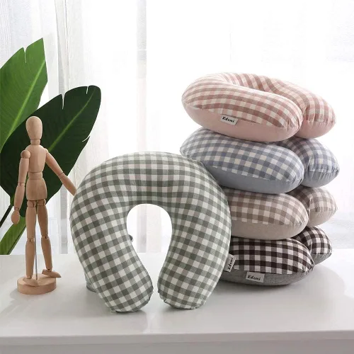Miniatura 2 de Almohada de cuello de trigo sarraceno para dormir, almohada en forma de U, almohada de enfriamiento para dormir cervical de viaje, soporte