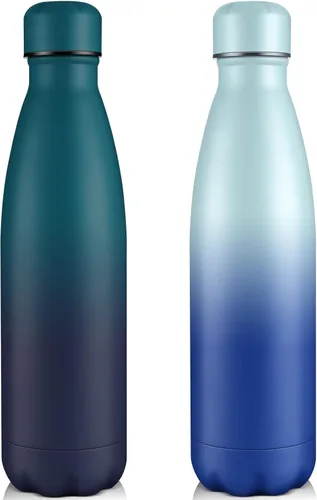 Miniatura 33 de Volhoply Botellas de agua aisladas de 25 onzas, paquete de 1/2/4, termo de acero inoxidable de doble pared que mantiene el frío y el calor, botella