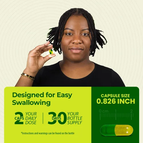 Miniatura 6 de Vitaminas para el crecimiento del cabello con fuerza raíz: vitaminas para el cabello para mujeres y hombres negros con bloqueador DHT y colágeno