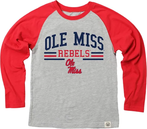 Miniatura 54 de Wes and Willy NCAA playera raglán de manga larga para niños