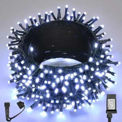 Miniatura 19 de WBao - Cadena de luces LED para Halloween de 300 luces, 108 pies, luces LED súper brillantes con certificación UL, 8 modos de iluminación