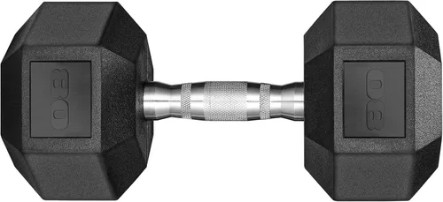 Miniatura 15 de LIFERUN Mancuerna individual de hierro fundido con revestimiento de goma, peso libre de mancuernas hexagonales, 30-85 libras