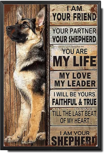 Miniatura 27 de Lygond Letrero de metal con texto en inglés "I Am Your Friend", regalo para amantes de Doberman, amantes de los perros, impresiones artísticas