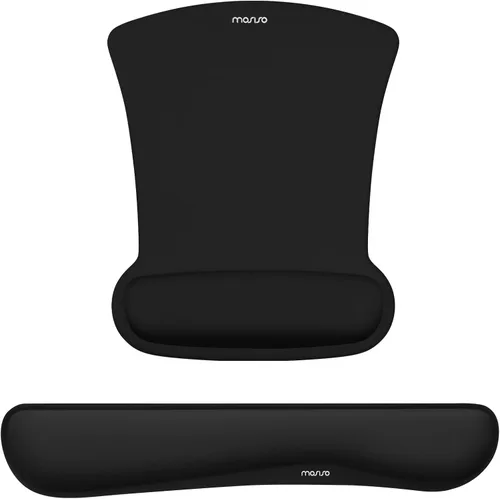 Miniatura 18 de MOSISO Juego de Reposamuñecas para Teclado y Mouse, Alfombrilla Ergonómica con Base Antideslizante para Alivio del Dolor en Casa/Oficina y Escritura