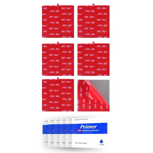 Miniatura 9 de Paquete de 6 almohadillas adhesivas de doble cara para montaje de leva de tablero de repuesto de 1.42 x 2.83 pulgadas, rectangulares, fabricadas