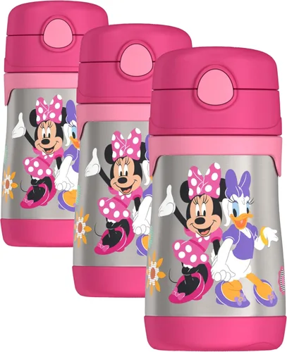 Miniatura 11 de Thermos Bebé 10 oz. Botella de acero inoxidable con popote emergente, coches