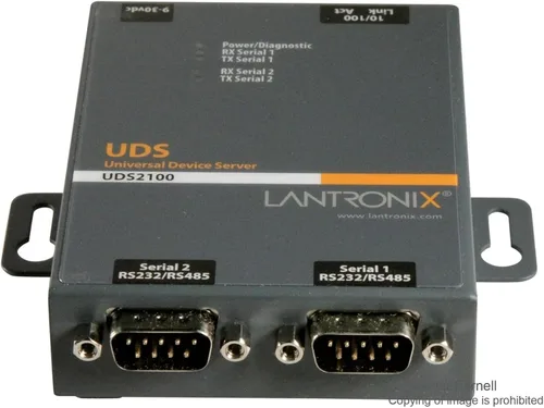 Miniatura 2 de Lantronix Servidor de dispositivos UDS1100/UDS2100 - Servidor de dispositivos serie a Ethernet de 1 o 2 puertos, RS-232/422/485, Ethernet 10/100
