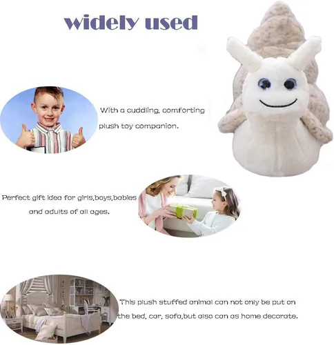 Miniatura 4 de Animal de peluche de caracol de 7 pulgadas, lindo caracol dormido suave, regalo para niños