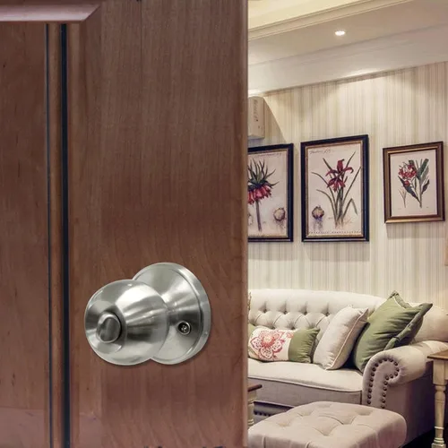 Miniatura 8 de Probrico Paquete de 10 pomos redondos para puerta de cama/baño, función de privacidad para baño/dormitorio, pomos de puerta interior con cerradura
