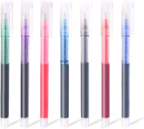 Miniatura 7 de Mifuner 7 bolígrafos de punta extra fina de 0.020 in (7 colores) de tinta líquida, bolígrafos de tinta de secado rápido, bolígrafos de punta extra