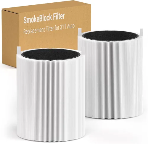 Miniatura 8 de Paquete de 2 filtros automáticos 311 de repuesto, compatibles con purificador de aire automático Blueair Blue Pure 311, HEPASilent 2 en 1 y filtro