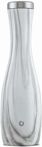 Miniatura 6 de SNOWFOX Jarra de vino, acero inoxidable aislado y base de silicona antideslizante, nogal oscuro, 25 onzas
