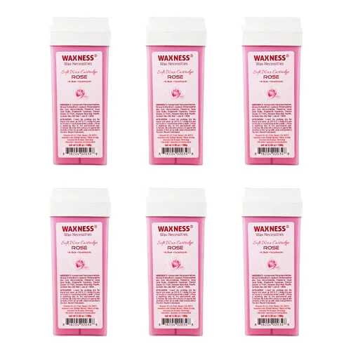 Miniatura 10 de Waxness Cartucho de cera suave Azuleno 3.38 oz (96 g) – Cera profesional enrollable para rostro y cuerpo – Hecho en Italia