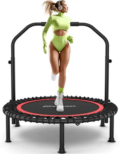 Miniatura 9 de ANCHEER Rebounder Trampoline 40"/48" Bungee Rebounder with 4-Level Adjustable Handle, Max 400-450 LBS Heavy-Duty Fitness Trampoline, Waterproof