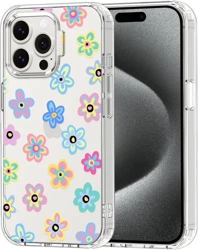 MOSNOVO Funda para iPhone 15 Pro Max, [Buffertech Protección contra Caídas de Grado Militar 6.6ft] [Tecnología Anti Despegado] Funda para Teléfono
