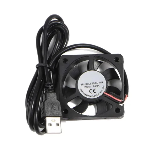 Miniatura 3 de Conector USB de 5 V, 4500-5500 rpm, ventilador de PC, disipador de calor, ventilador de refrigeración de CPU, 1.969 x 1.969 in, 5 V, USB, ventilador