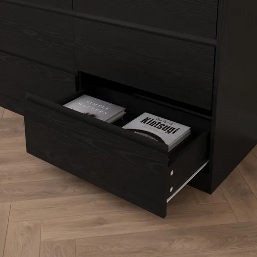 Miniatura 6 de Cómoda de 70.9 pulgadas para dormitorio con 9 cajones, cómoda grande y moderna con cajones profundos, cómoda doble ancha sin manijas, organizador