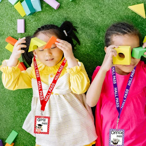 Miniatura 5 de Ceiba Tree Cordones para Pases de Pasillo con Búho – Juego de 6 (Pasillo, Oficina, Biblioteca, Enfermera, Niño y Niña) con Hebilla Separable