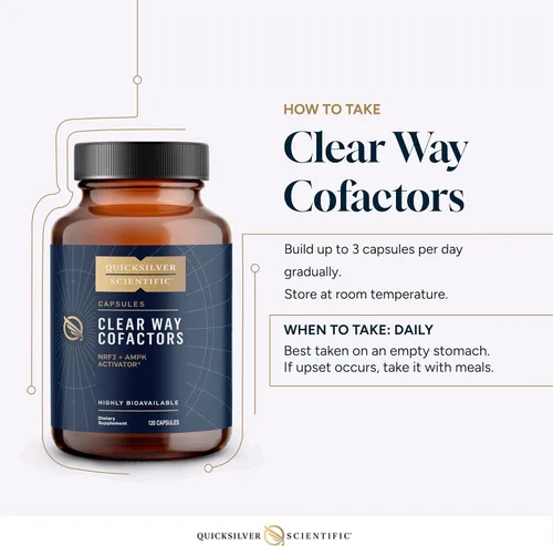 Miniatura 6 de Quicksilver Scientific Clear Way Cofactors - Apoyo de limpieza de desintoxicación corporal con vitamina B1, extracto de diente de león, quercetina