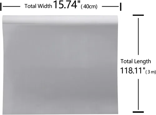 Miniatura 7 de VEELIKE - Papel tapiz, papel adhesivo de acero inoxidable plateado,resistente a la corrosión, impermeable, removible, despega y pega, papel