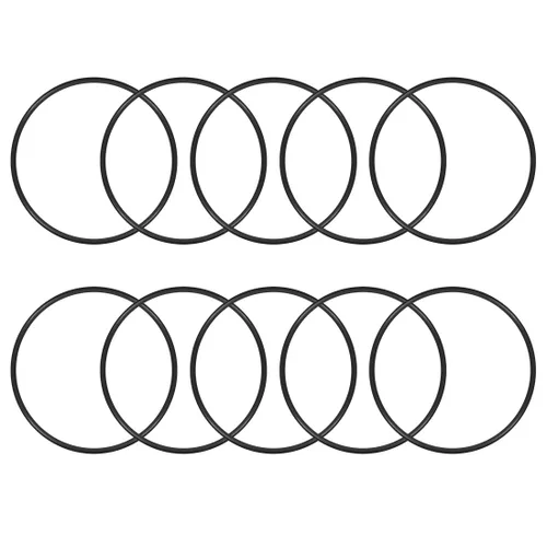 uxcell Juntas Tóricas de Goma de Nitrilo 58mm DE 54mm ID 2mm de Ancho, Junta de Sellado Métrico para Automotriz, Maquinas, Tuberías, Paquete de 10