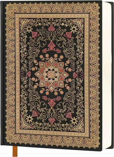 Miniatura 10 de Mlife Cuaderno grueso A5 en blanco, 288 páginas A5, papel liso de 4.23 oz/m², cuaderno de bocetos vintage de tapa dura con estampado floral dorado