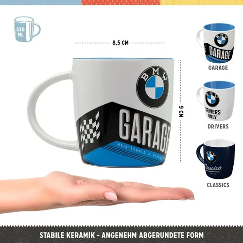Miniatura 2 de Nostalgic-Art Taza de café retro, 11.2 oz, logotipo de BMW Set 1 (juego de 3) – Idea de regalo para los fanáticos de BMW, producto