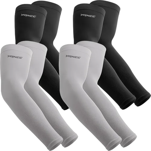 Miniatura 9 de YQXCC 4 Pares de Mangas para Brazos para Hombres Mujeres Protección UV Solar de Enfriamiento UPF 50 Mangas de Compresión Deportivas 1 par
