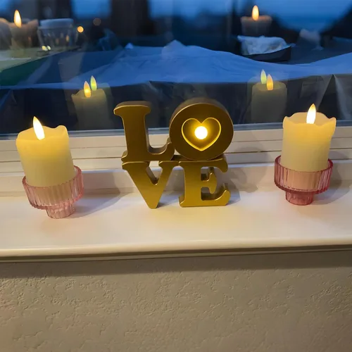 Miniatura 9 de Lezonic - Velas votivas sin llama a batería con control remoto y temporizador, paquete de 6 (Diámetro: 2" x Altura: 3") Velas LED de cera blanca