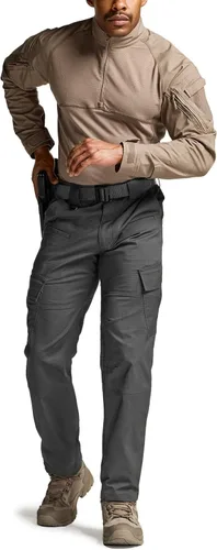 Miniatura 3 de CQR Men's Flex Ripstop Tactical Pants, Water Resistant Stretch Cargo Pants, Lightweight EDC Hiking Work Pants