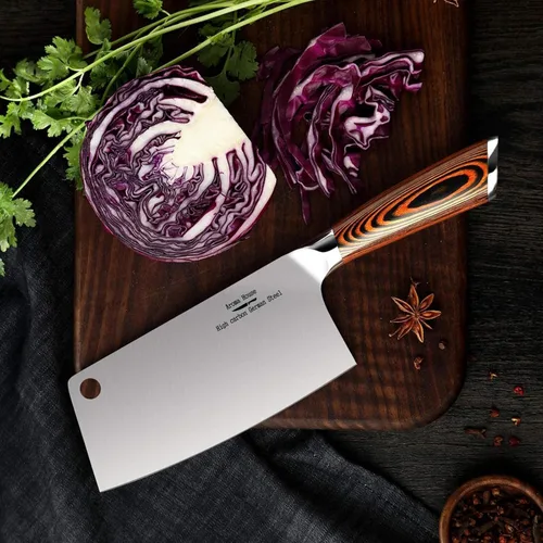 Miniatura 2 de Cuchillo de chef profesional de 8 pulgadas, cuchillo de cocina alemán X50CrMoV15 de acero inoxidable Cuchillo para picar de 7