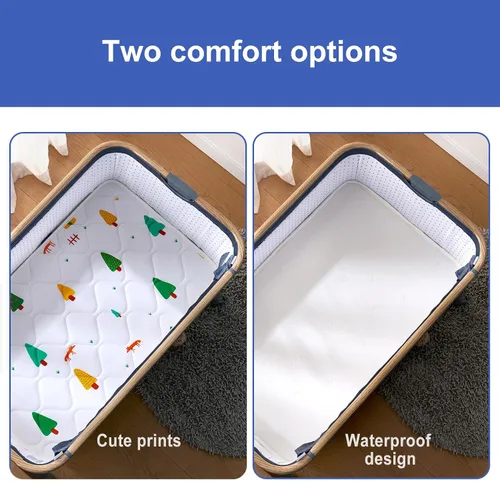 Miniatura 4 de Colchón para moisés de bebé de 30 x 20 pulgadas - Soporte firme y comodidad, espuma premium, silencioso e inodoro, hipoalergénico, colchón para cuna