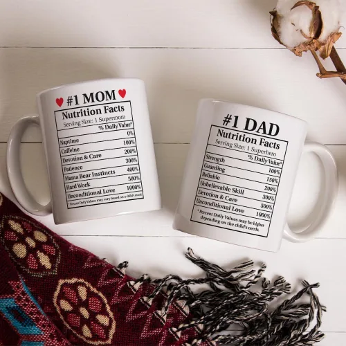 Miniatura 2 de Fatbaby Tazas de café para papá y mamá, regalos del día del padre para mamá y papá, regalo de San Valentín, Navidad, baby shower, para nuevos