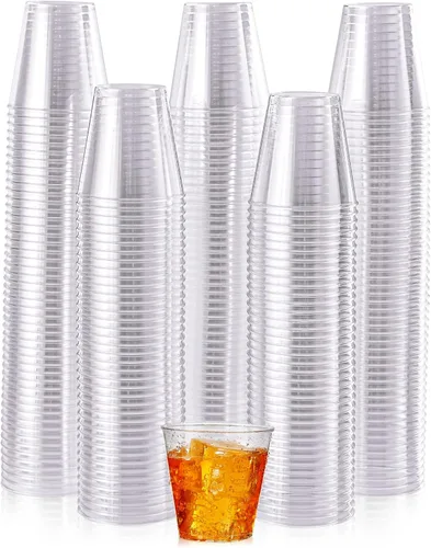 JOLLY CHEF Paquete de 1000 vasos de chupito de plástico, vasos desechables de 2 onzas, vasos de plástico de 2 onzas, ideales para whisky,